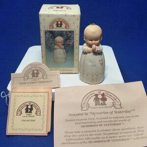 Memories Of Yesterday Baby's First Christmas 1988 Ornament 520373 In Box Dated